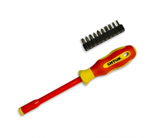 Рукоятка-битодержатель+биты, SHTOK  376353  КЭАЗ