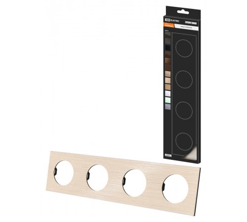 Рамка четверная шампань, алюминий, шлифованный, "Байкал"   SQ1819-0563  TDM