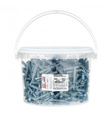 Дюбель-гвоздь 6х40 гриб. манжета (полипропилен) (500 шт) - ведро ( 1,888 кг)  113143  Tech-KREP