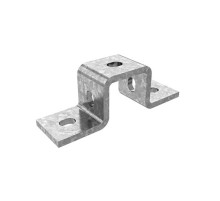 Прямоугольная скоба для СТРАТ-профиля 41х41 мм, толщ. 6,0 мм, гор. цинк, 376143  СКП-41х41-6,0-ГЦ   Ostec