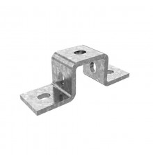 Прямоугольная скоба для СТРАТ-профиля 41х41 мм, толщ. 6,0 мм, гор. цинк, 376143  СКП-41х41-6,0-ГЦ   Ostec