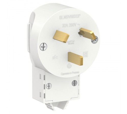 Blanca Белый С/У Вилка силовая 2Р+N, 32А, 250В  BLNSV003231  SE