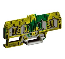 HTE.4/2+2, зажим для заземления, 2 ввод/2 вывода,4 кв.мм желто-зеленый  ZHT270-RET  DKC