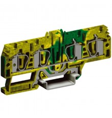 HTE.4/2+2, зажим для заземления, 2 ввод/2 вывода,4 кв.мм желто-зеленый  ZHT270  DKC