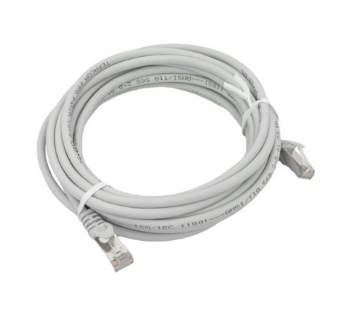 Патч-корд TERACOM PRO Cat.5E экранированный FTP оболочка LSZH серый (5,0м)  TRP-5EFTP-LSH-5M-GY  EKF