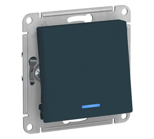 AtlasDesign Изумруд Переключатель 1-клавишный с подсветкой, сх.6а, 10АХ, механизм  ATN000863  SE