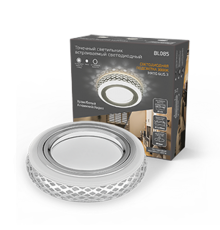 Светильник точечный встраиваемый Backlight BL085 Кругл. Хром/Белый, Gu5.3, 3W, LED 3000K  BL085  Gauss