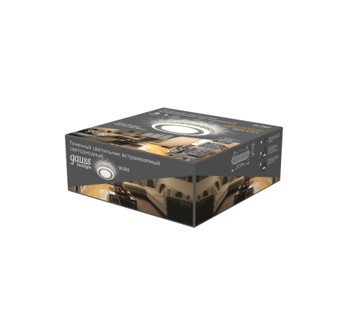 Светильник точечный встраиваемый Backlight BL085 Кругл. Хром/Белый, Gu5.3, 3W, LED 3000K  BL085  Gauss