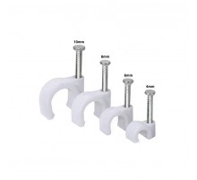 Скоба для кабеля круглая А6 мм (50 шт) - пакет  103647  Tech-KREP