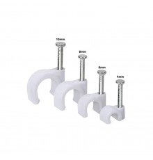 Скоба для кабеля круглая А10 мм (50 шт) - пакет  103651  Tech-KREP