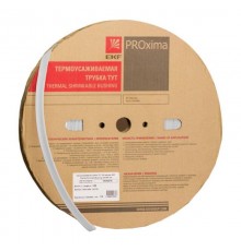 Термоусаживаемая трубка ТУТ нг 12/6 белая EKF PROxima  tut-12-w  EKF