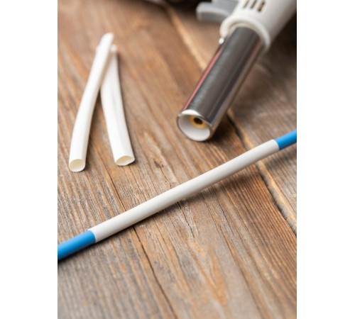 Термоусаживаемая трубка ТУТ нг 6/3 белая EKF PROxima  tut-6-w-1m  EKF