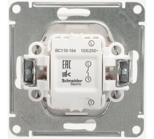 W59 Белый Выключатель 1-клавишный, 10АХ  VS110-154-1-86  SE