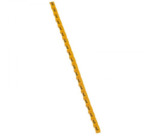 Маркер Duplix - чёрная маркировка на желтом фоне - заглавная буква L  038421  Legrand