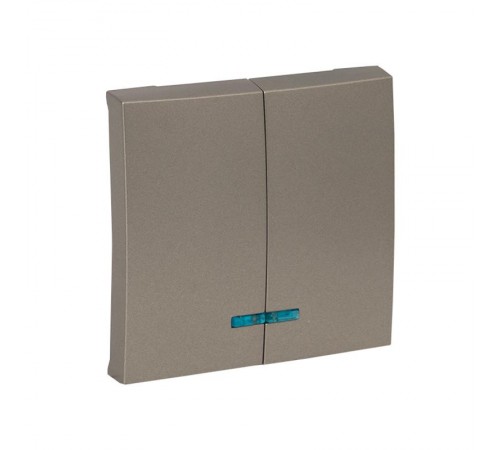 Валенсия лицевая панель выключателя 2-кл. с индикатором 10А кашемир EKF PROxima   ESV10-L-123-40   EKF