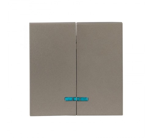 Валенсия лицевая панель выключателя 2-кл. с индикатором 10А кашемир EKF PROxima   ESV10-L-123-40   EKF