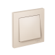 AtlasDesign Бежевый Выключатель 1-клавишный, сх.1, 10АХ, (в сборе с рамкой), быстрозажимные клеммы  ATN000212S  SE
