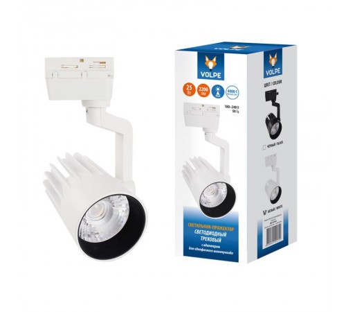 Светильник светодиодный трековый ULB-Q274 25W/4000K WHITE 2200 Лм 4000К белый  UL-00005923  Volpe