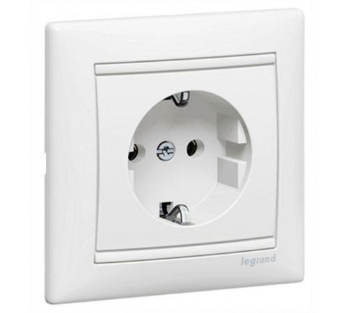 Valena Белый Розетка 1-ая с/з литая  774423  Legrand