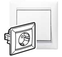 Valena Белый Розетка 1-ая с/з литая  774423  Legrand