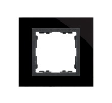 Simon 82 Рамка декоративная, 1 пост, S82 Nature, Стекло, чёрный-графит  82817-32  Simon
