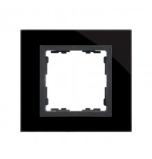 Simon 82 Рамка декоративная, 1 пост, S82 Nature, Стекло, чёрный-графит  82817-32  Simon
