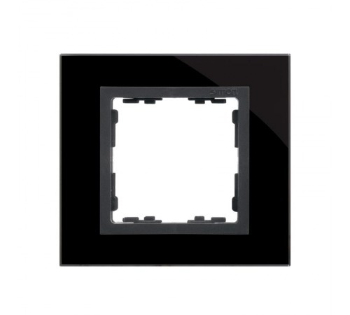 Simon 82 Рамка декоративная, 1 пост, S82 Nature, Стекло, чёрный-графит  82817-32  Simon