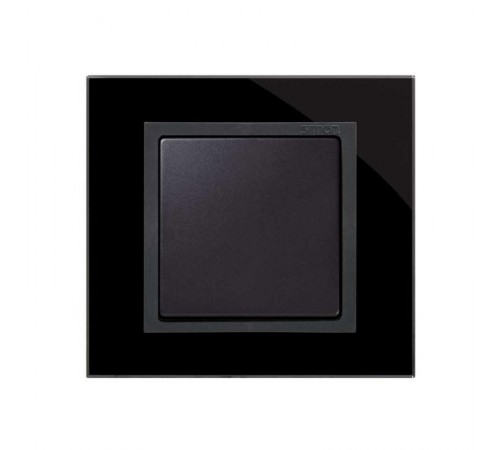 Simon 82 Рамка декоративная, 4 поста, S82 Nature, Стекло, чёрный-графит  82847-32  Simon