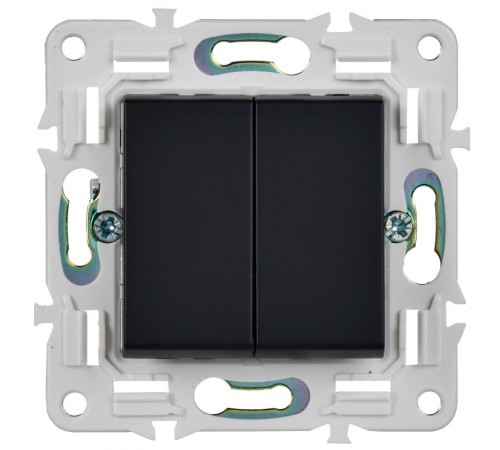 SKANDY Выключатель 2-клавишный перекрестный 10А SK-V06G графит   SK-V23-0-10-K53  IEK