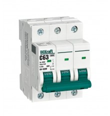 Выключатель автоматический без теплозащиты трехполюсный ВА-103М 3P 63А характеристика C 6кА  12526DEK  Dekraft