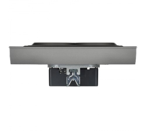 BRITE Розетка 2-местная с заземлением без защитных шторок плоская 16А в сборе РСПл12-3-БрС сталь   BR-R27-16-K46-F  IEK