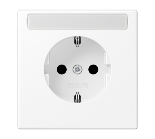 Розетка SCHUKO® с полем для надписи; дюропласт; белый матовый   LS1520NAWWM  Jung