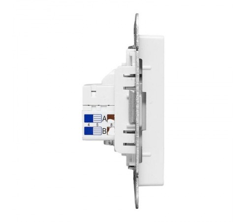 Механизм розетки TV+RJ45 (cat5), белый Эпика EKF  UP1-SOW-TV+RJ  EKF