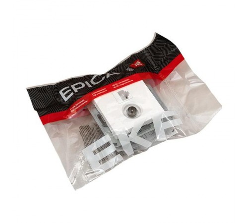 Механизм розетки TV+RJ45 (cat5), белый Эпика EKF  UP1-SOW-TV+RJ  EKF