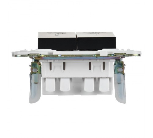 SKANDY Выключатель 2-клавишный с индикацией для отелей 10А SK-V16Bl черный   SK-V20-2-10-K02  IEK