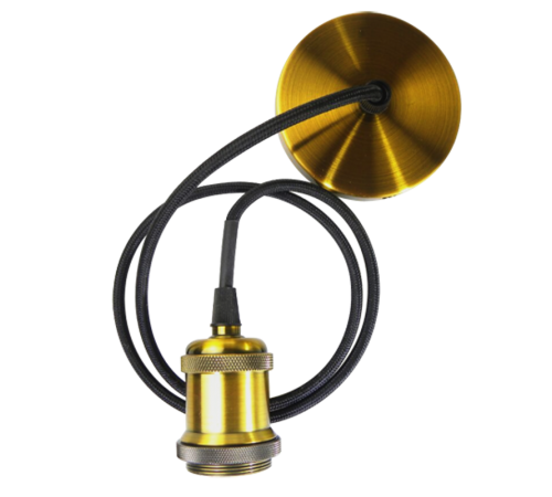 Декоративный патрон с проводом RETRO бронзовый цвет с проводом PLC 01 E27 230V/1M ANTIQUE BRONZE  5012127  Jazzway