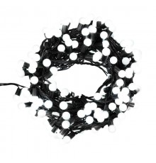 Гирлянда "Мультишарики" 17,5мм, 20 м, черный ПВХ, 200 диодов, цвет белый  303-505  NEON-NIGHT