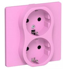 FLITE Розетка 2-ая с заземлением без шторок 16А РС12-0-К-ФлПр пурпурный  FI-R21C-16-K99  IEK
