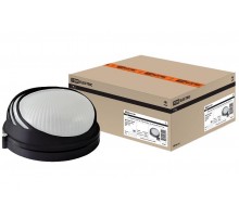 Светильник пылевлагозащищенный под лампу для ЖКХ НПБ1307 черный/круг ресничка 60Вт IP54  SQ0303-0052  TDM