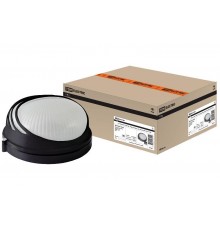 Светильник пылевлагозащищенный под лампу для ЖКХ НПБ1307 черный/круг ресничка 60Вт IP54  SQ0303-0052  TDM