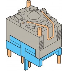 Разъем FIP-2/4-1 для цепей полярности, с малым кожухом, для установки контактов BRE-T, 2 ряда по 4 полюса  1SNA166559R0600  TE