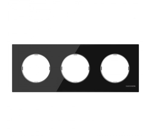 Рамка 3-постовая, серия SKY Moon, цвет стекло чёрное2CLA867300A3101 ABB