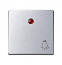 Simon 73 Клавиша для выключателя одноклавишного с подсветкой кнопочного с пиктограммой "лампа", S73 Loft, алю  73016-63  Simon