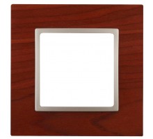 14-5301-08 Рамка на 1 пост, дерево, Эра Elegance, вишня+шамп  Б0034567  ЭРА