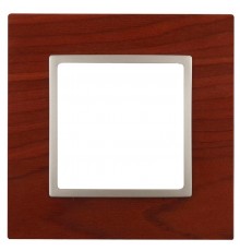 14-5301-08 Рамка на 1 пост, дерево, Эра Elegance, вишня+шамп  Б0034567  ЭРА