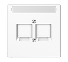 Плата (фиксация защёлкиванием) для двух модулей с полем для надписи; термопласт; белый LS1969-2NAWEWW Jung