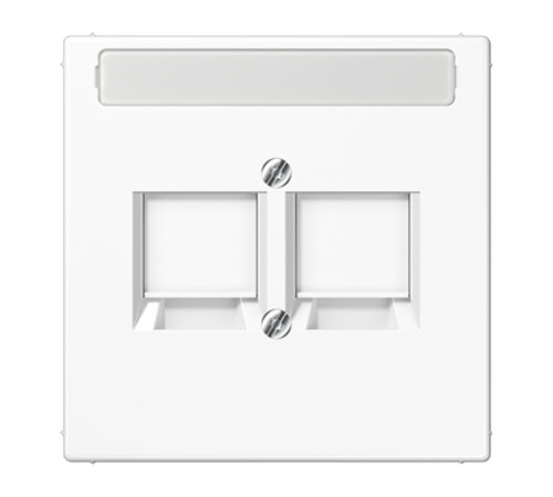 Плата (фиксация защёлкиванием) для двух модулей с полем для надписи; термопласт; белый LS1969-2NAWEWW Jung