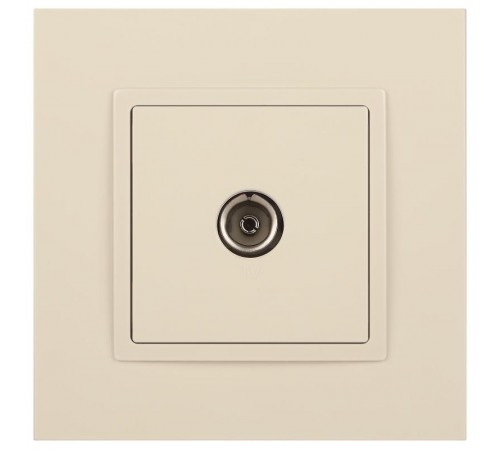 14-3101-02 Розетка TV одиночная, IP20, Эра Elegance, сл.кость  Б0034291  ЭРА