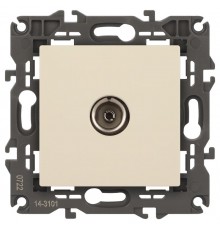 14-3101-02 Розетка TV одиночная, IP20, Эра Elegance, сл.кость  Б0034291  ЭРА