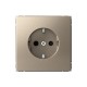 ArtGallery Шампань Розетка с заземлением со шторками, 16А, механизм, быстрозажим. клем.  GAL000545S  SE